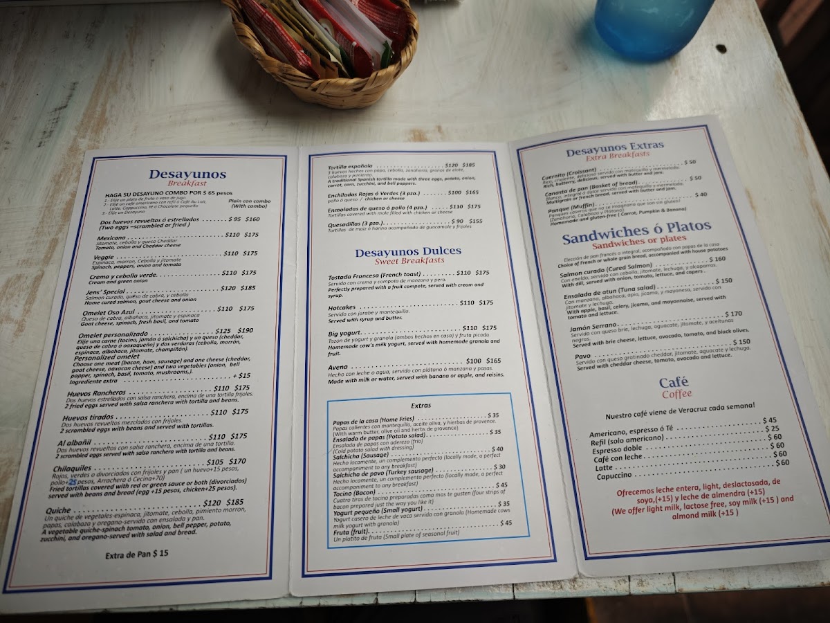 Cafe Oso Azul Menu - Image 3