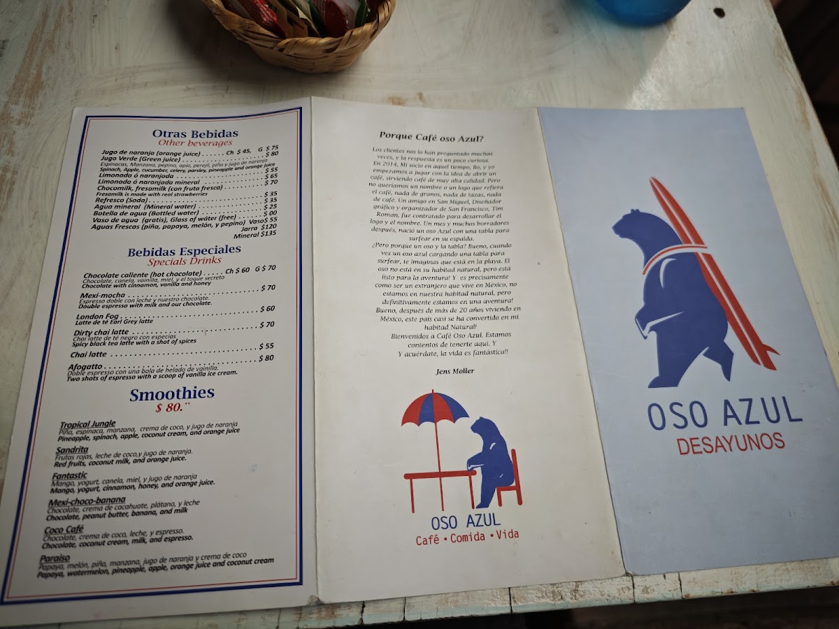 Cafe Oso Azul Menu - Image 6